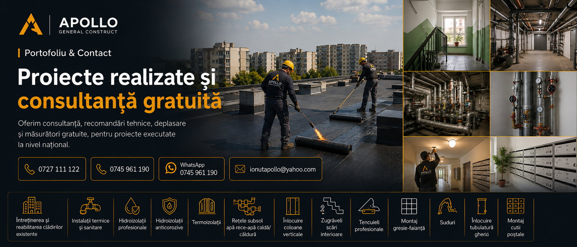 Portofoliu și contact Apollo General Construct